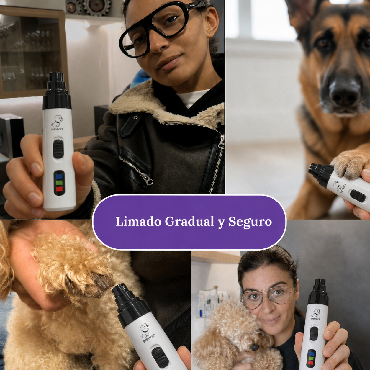Hiwoof Smooth Groom - Lima de uñas para perros